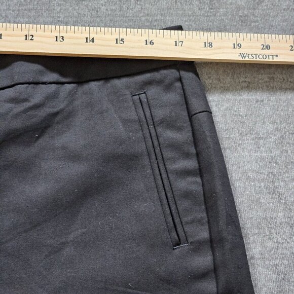 Adrianna Papell Pants Womens 14 Black High Waist Tapered Pockets Stretch Ankle - Picture 4 of 15